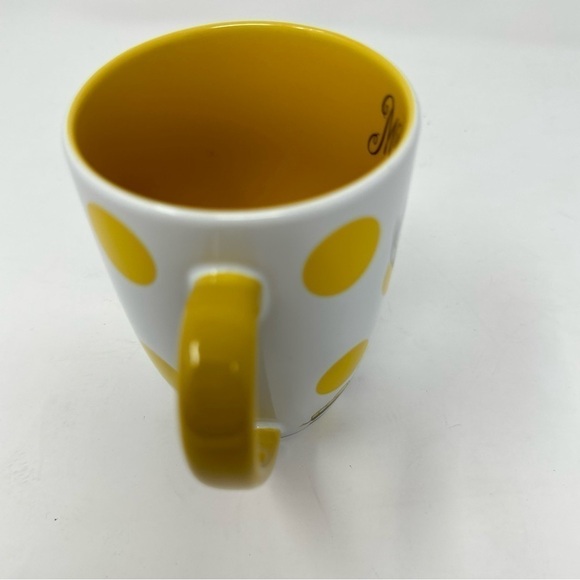 Minnie Mouse Walt Disney Store Yellow Polka Dots Shopping Ceramic Cup Mug pin up - Picture 4 of 7